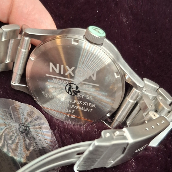 Nixon The Sentry SS Stainless Steel and Turquoise Watch - NWT - Picture 5 of 12